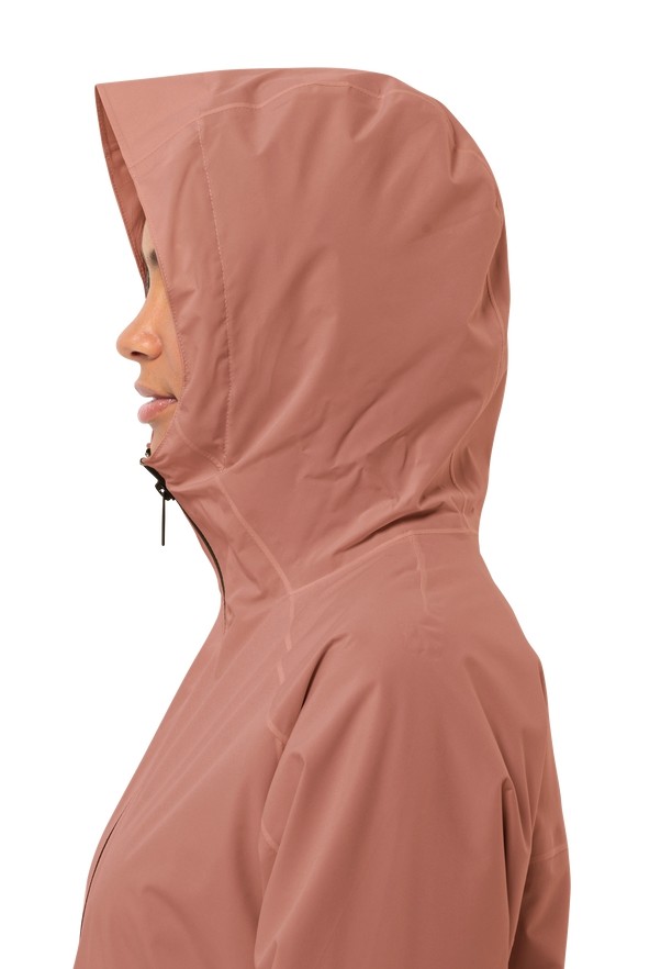 Pink Women Jack Wolfskin Mainkai Long Rain Jackets | 96346289
