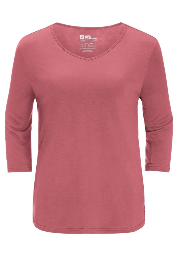 Pink Women Jack Wolfskin Mola 3/4 T Shirts | 95925487
