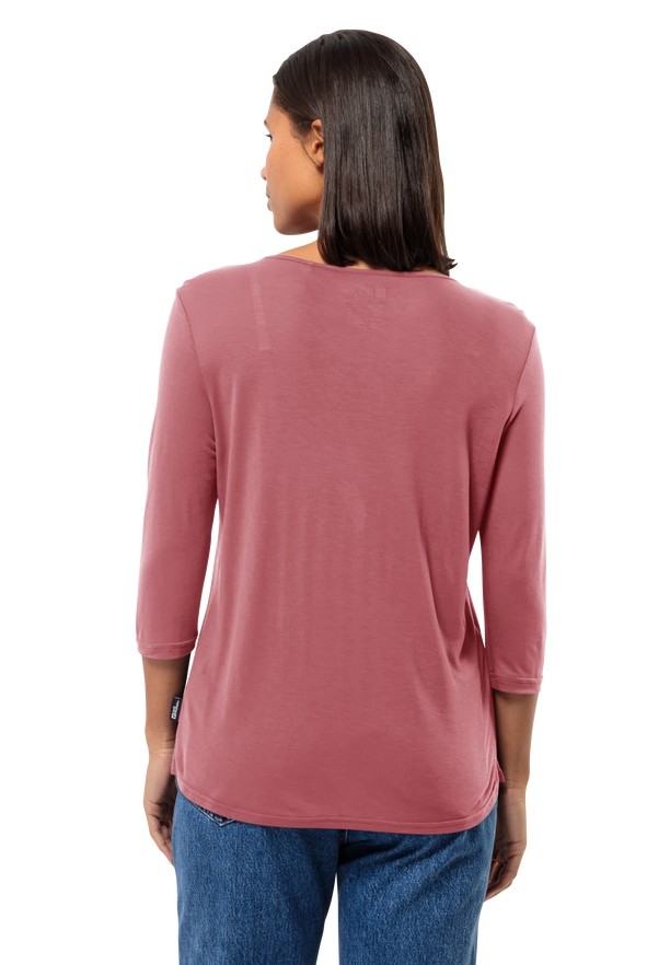 Pink Women Jack Wolfskin Mola 3/4 T Shirts | 95925487