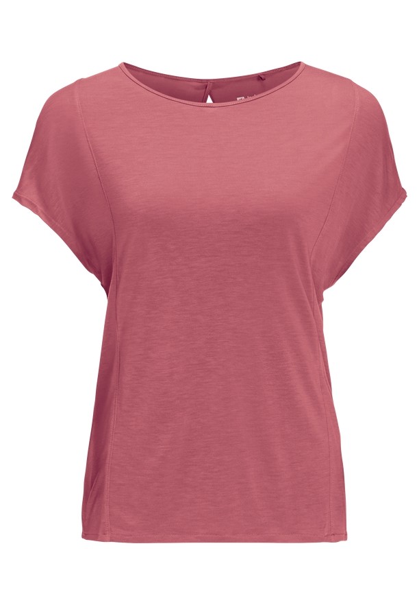 Pink Women Jack Wolfskin Mola T Shirts | 81621355