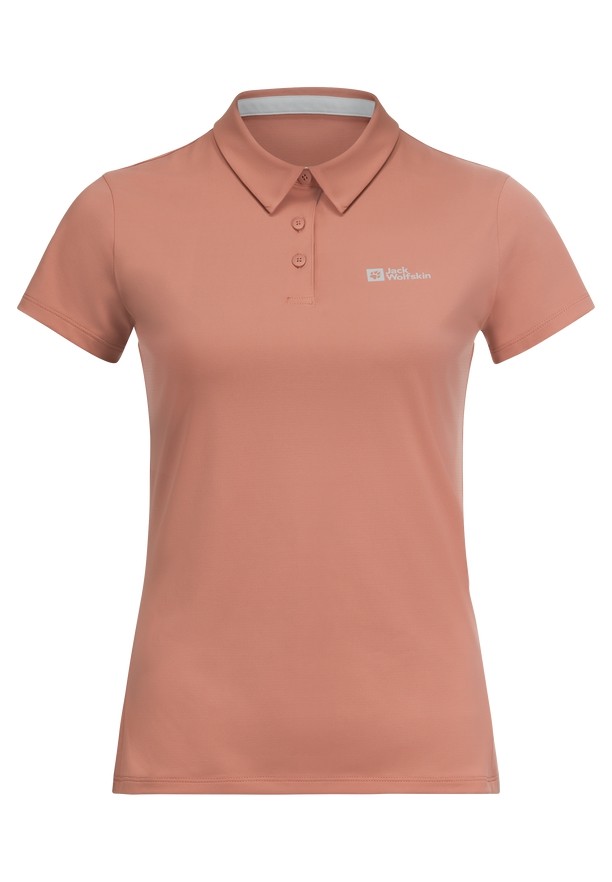 Pink Women Jack Wolfskin Prelight Trail Polo Shirts | 73582802