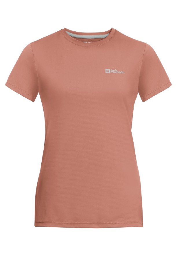 Pink Women Jack Wolfskin Prelightrail T Shirts | 71545103