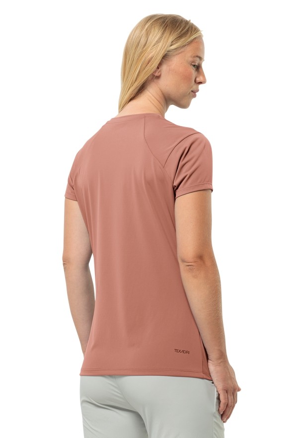 Pink Women Jack Wolfskin Prelightrail T Shirts | 71545103