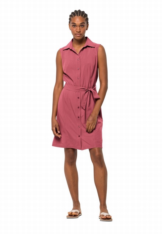Pink Women Jack Wolfskin Sonora Dress | 28140531