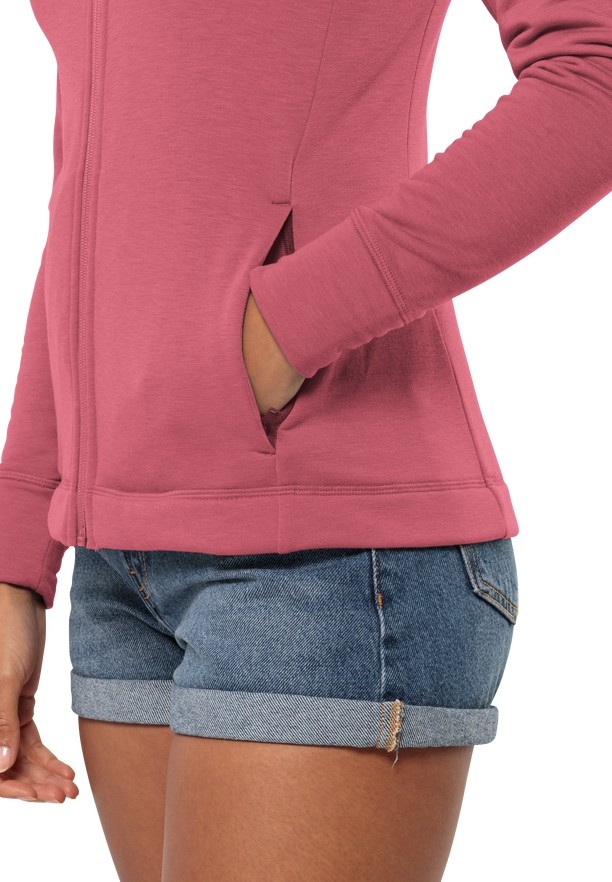 Pink Women Jack Wolfskin Waldsee Fleece Jackets | 16477254