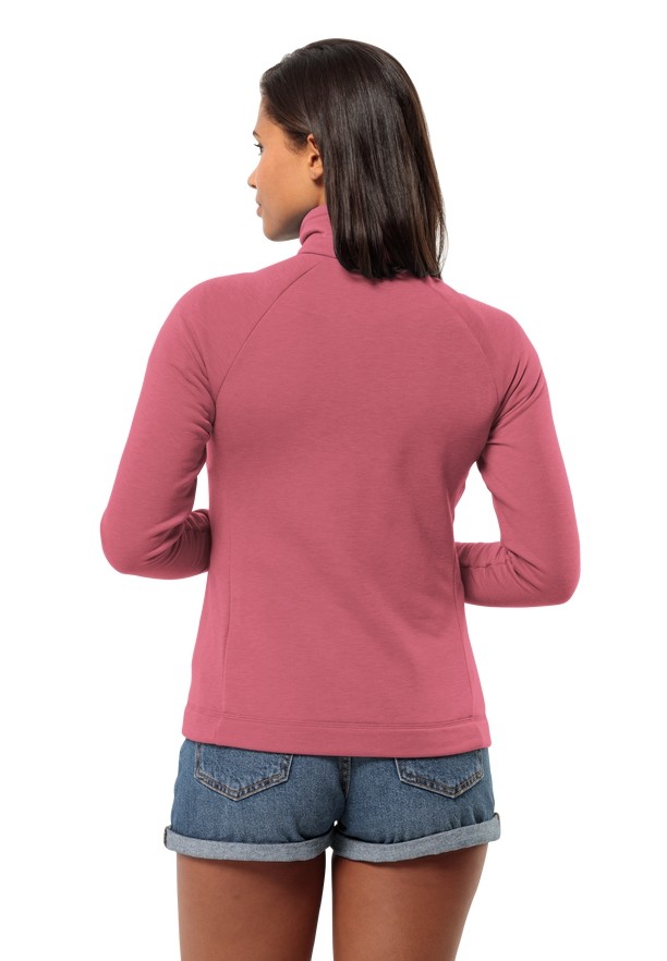 Pink Women Jack Wolfskin Waldsee Fleece Jackets | 16477254