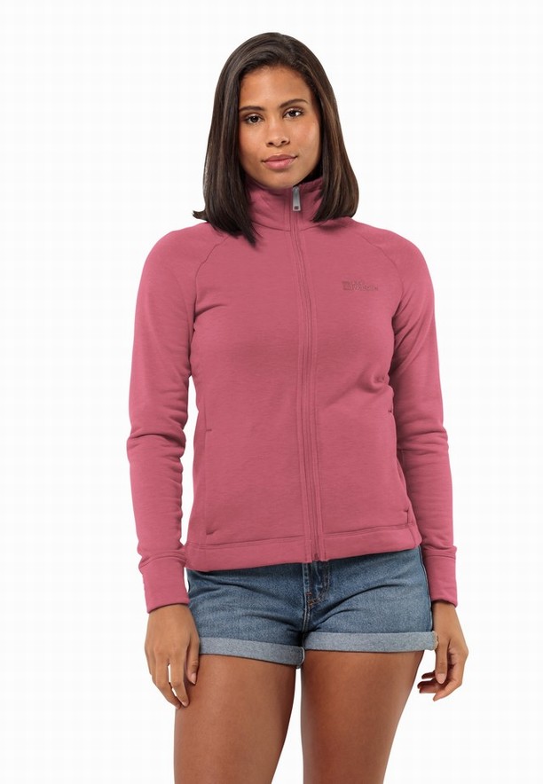 Pink Women Jack Wolfskin Waldsee Fleece Jackets | 16477254