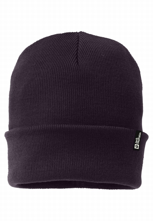 Purple Men Jack Wolfskin Rib Beanie | 69550668