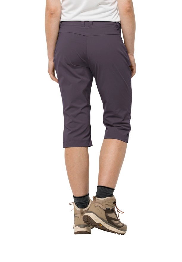 Purple Women Jack Wolfskin Activate Light 3/4 Pants | 98363076