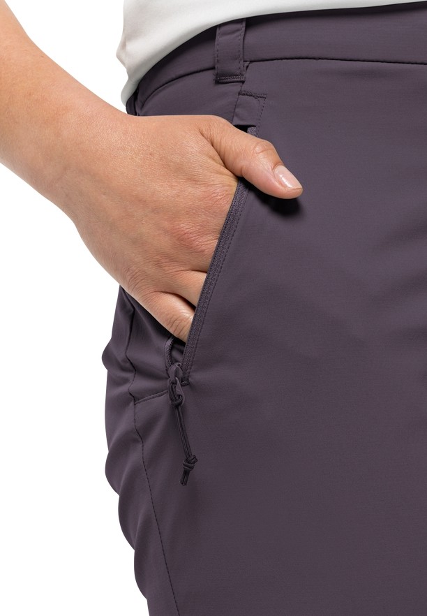 Purple Women Jack Wolfskin Activate Light 3/4 Pants | 98363076