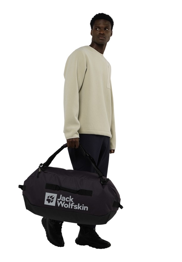 Purple Women Jack Wolfskin All-in 65 Duffle Bags | 67451890