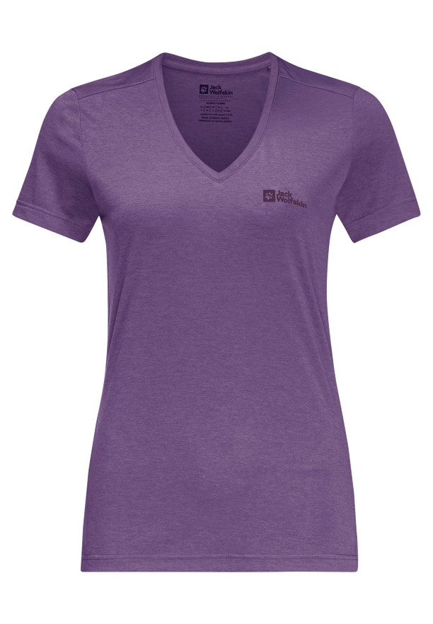 Purple Women Jack Wolfskin Crosstrail T Shirts | 10141969
