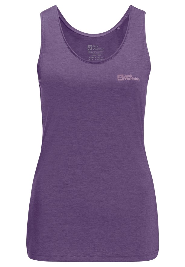 Purple Women Jack Wolfskin Crosstrail Tank Top | 82225953