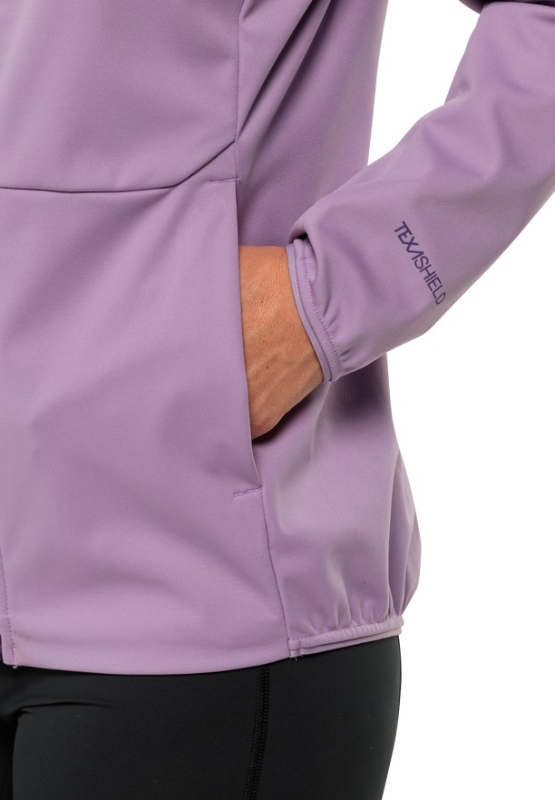 Purple Women Jack Wolfskin Feldberg Hoody Softshell Jackets | 94831052