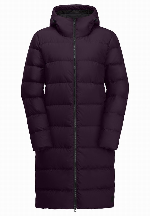 Purple Women Jack Wolfskin Frozen Palace Down Coats | 90877920
