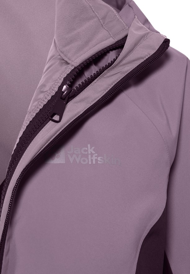 Purple Women Jack Wolfskin Glaabach 3in1 Jackets | 57765670