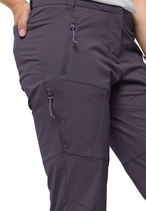 Purple Women Jack Wolfskin Glastal Hiking Pants | 87064038