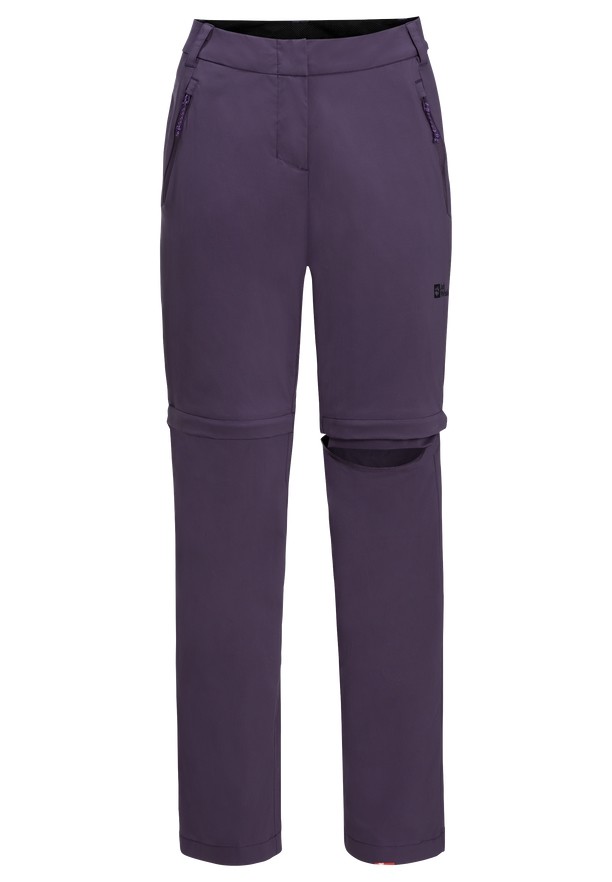 Purple Women Jack Wolfskin Glastal Zip Off Hiking Pants | 36721688