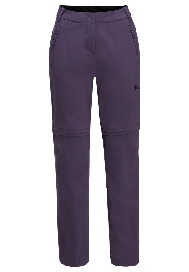 Purple Women Jack Wolfskin Glastal Zip Off Hiking Pants | 36721688