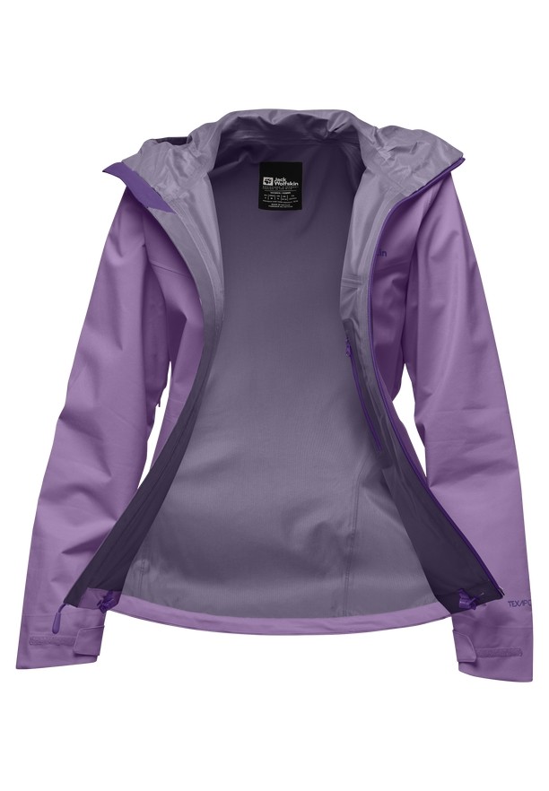 Purple Women Jack Wolfskin Highest Peak 3l Rain Jackets | 38550290