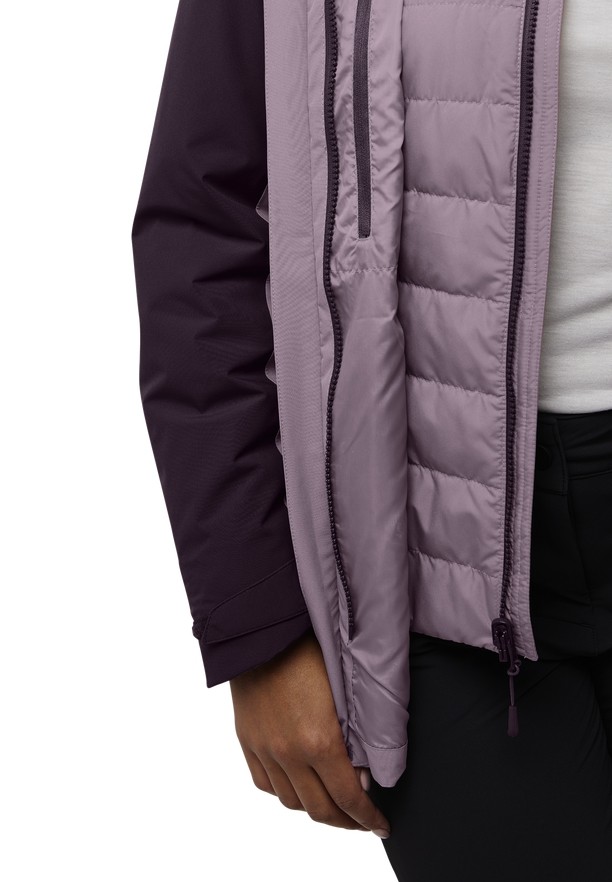 Purple Women Jack Wolfskin Hunberg 3in1 Jackets | 20500014