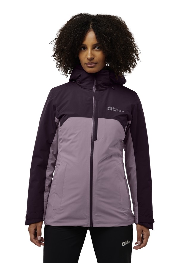 Purple Women Jack Wolfskin Hunberg 3in1 Jackets | 20500014