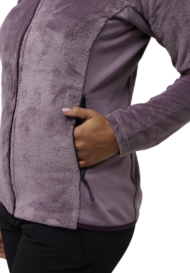 Purple Women Jack Wolfskin Rotwand Hooded Fz Fleece Jackets | 71258681