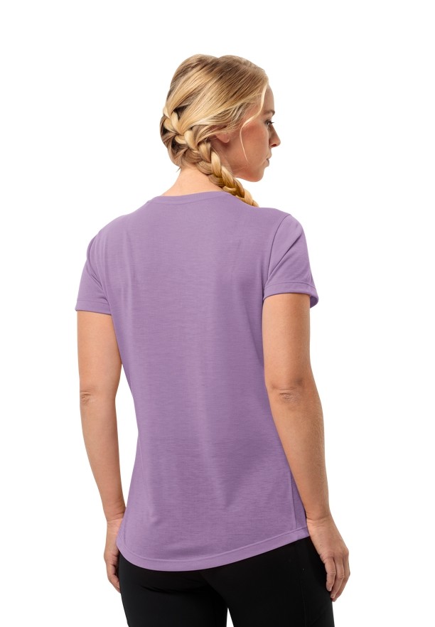 Purple Women Jack Wolfskin Vonnan S/s T Shirts | 30962778