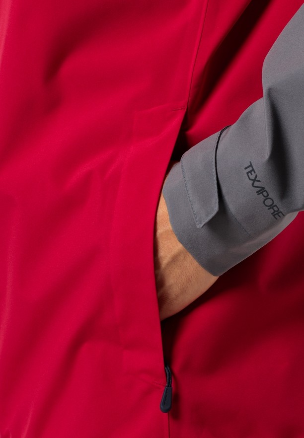 Red Men Jack Wolfskin Feldberg Hoody Rain Jackets | 29796367