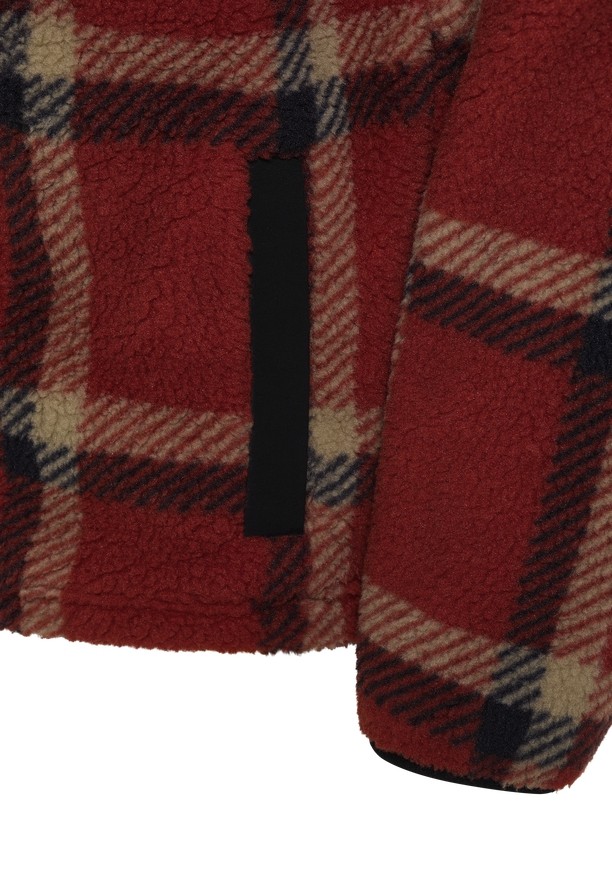 Red Men Jack Wolfskin Felslicht Check Fleece Jackets | 38334633