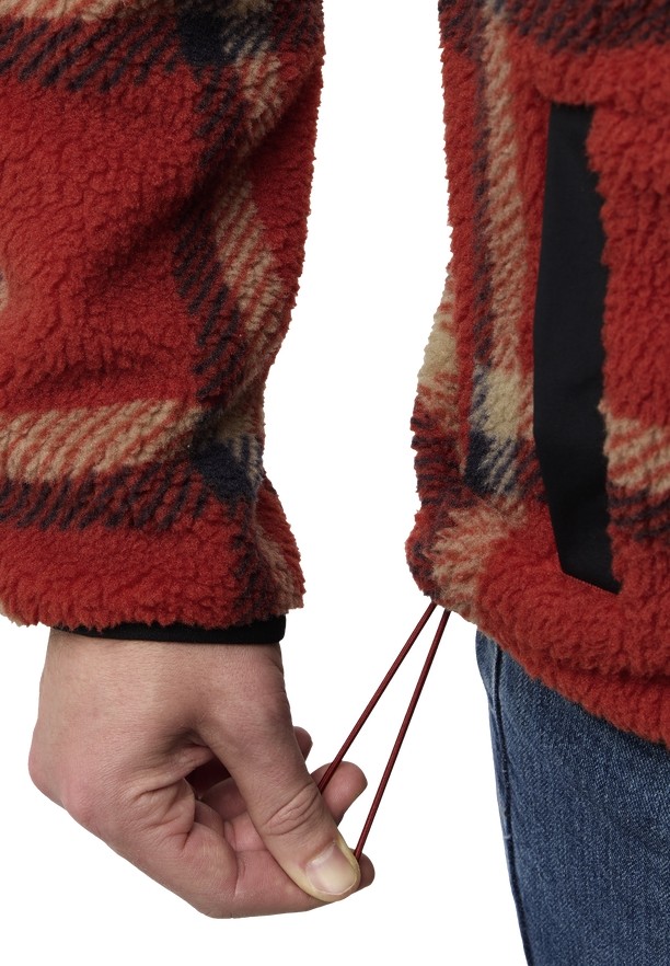 Red Men Jack Wolfskin Felslicht Check Fleece Jackets | 38334633