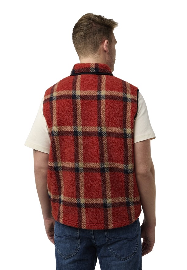 Red Men Jack Wolfskin Felslicht Check Vest | 16404292