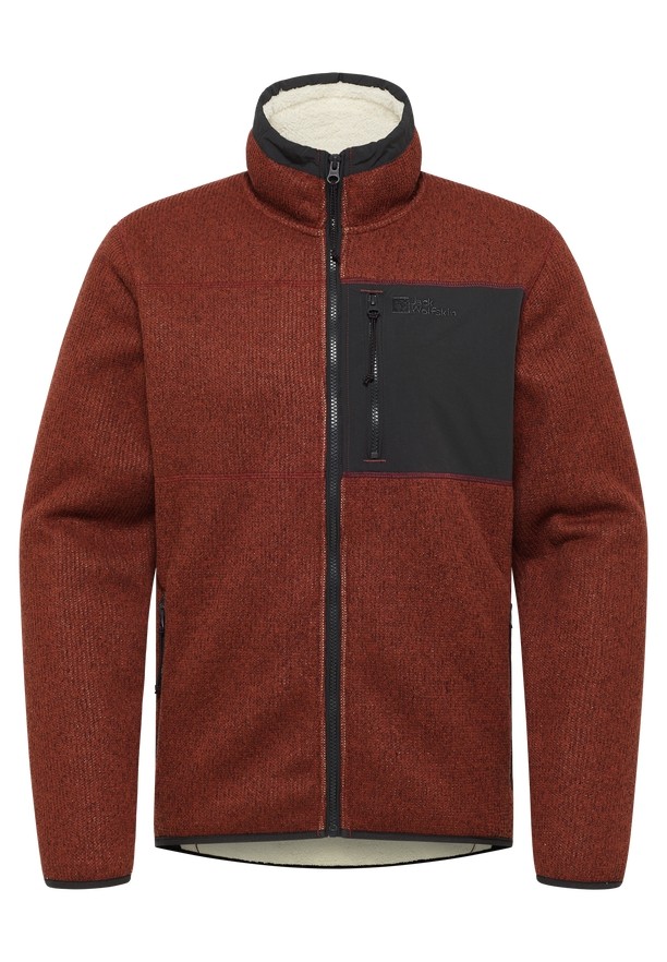Red Men Jack Wolfskin Kaminfeuer Fleece Jackets | 90262438