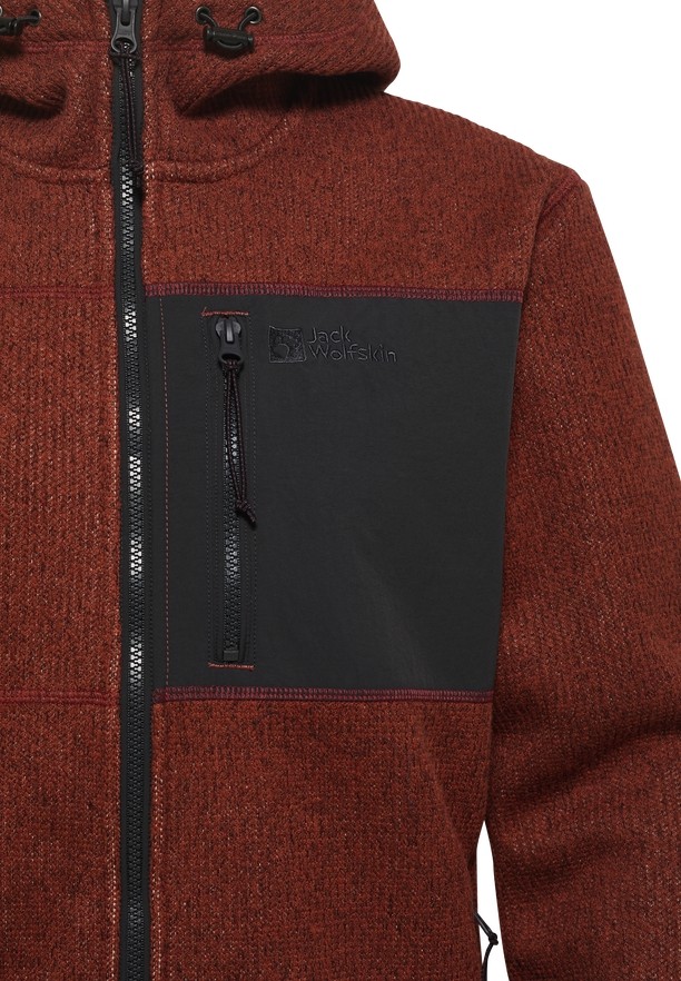 Red Men Jack Wolfskin Kaminfeuer Hooded Fleece Jackets | 24625437