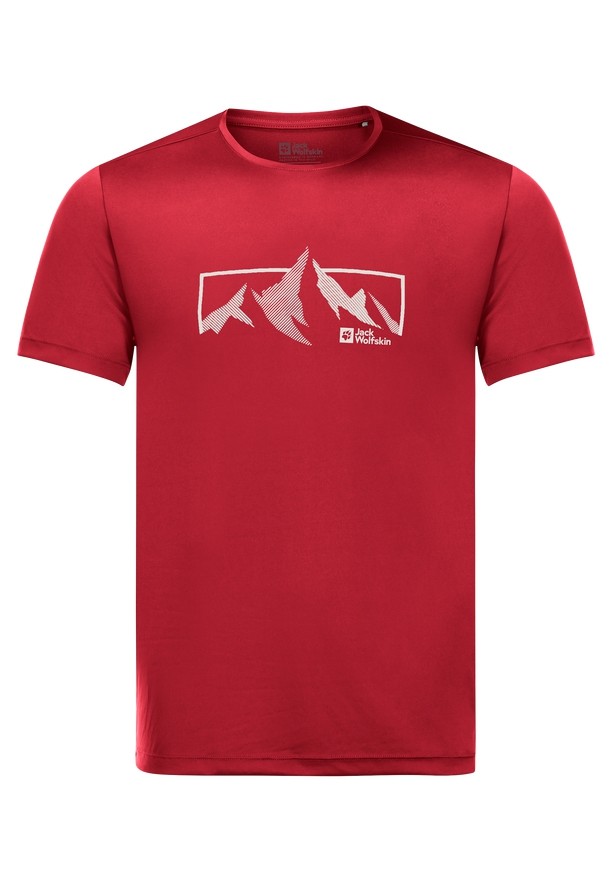 Red Men Jack Wolfskin Peak Graphic T Shirts | 96401538