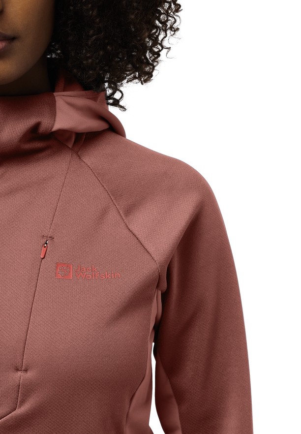 Red Women Jack Wolfskin Alpgrat Xt Fleece Jackets | 15289621