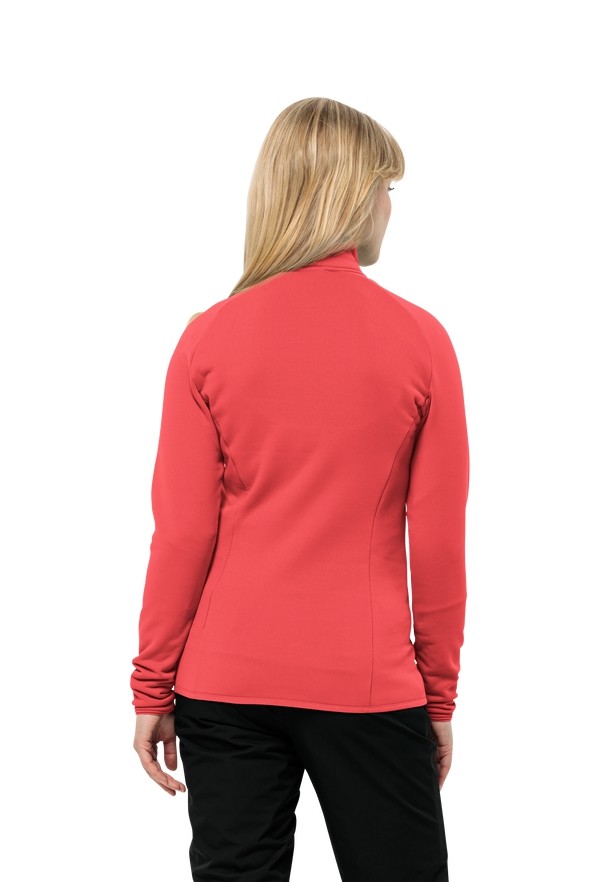 Red Women Jack Wolfskin Baiselberg Fz Fleece Jackets | 55427190