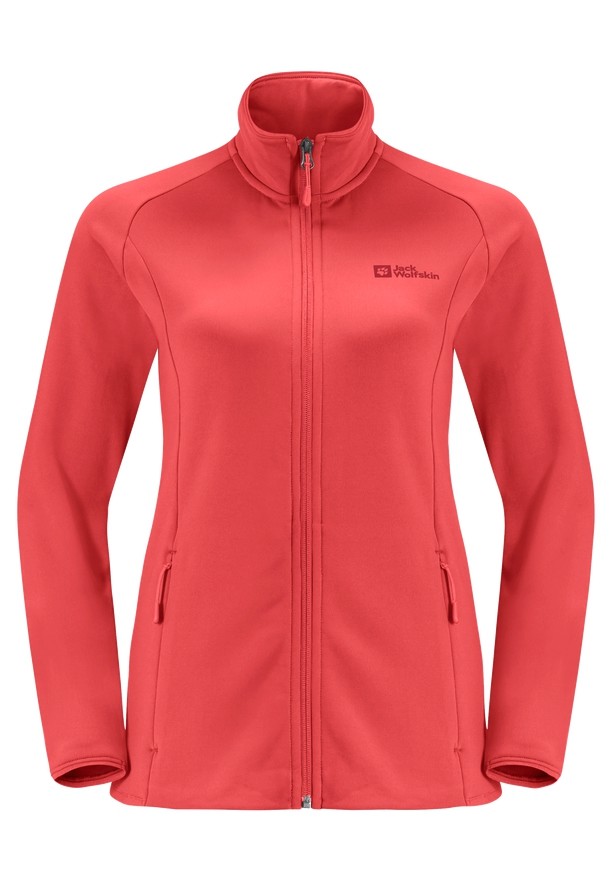 Red Women Jack Wolfskin Baiselberg Fz Fleece Jackets | 55427190