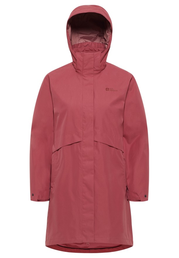 Red Women Jack Wolfskin Baylight 3in1 Coats | 41534510