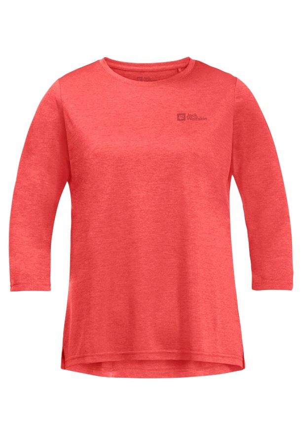 Red Women Jack Wolfskin Crosstrail 3/4 T Shirts | 38282414