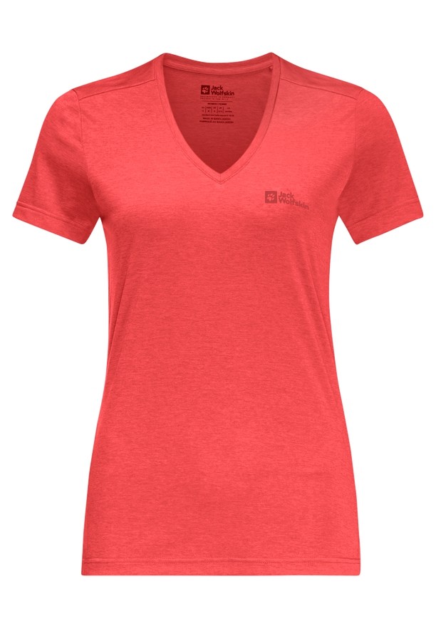 Red Women Jack Wolfskin Crosstrail T Shirts | 49928677