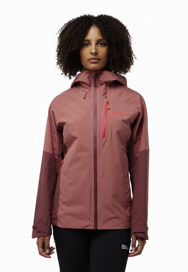 Red Women Jack Wolfskin Eagle Peak 2l Rain Jackets | 96968134