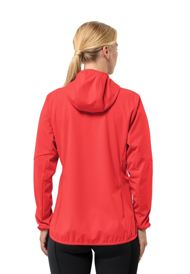 Red Women Jack Wolfskin Feldberg Hoody Softshell Jackets | 53776977