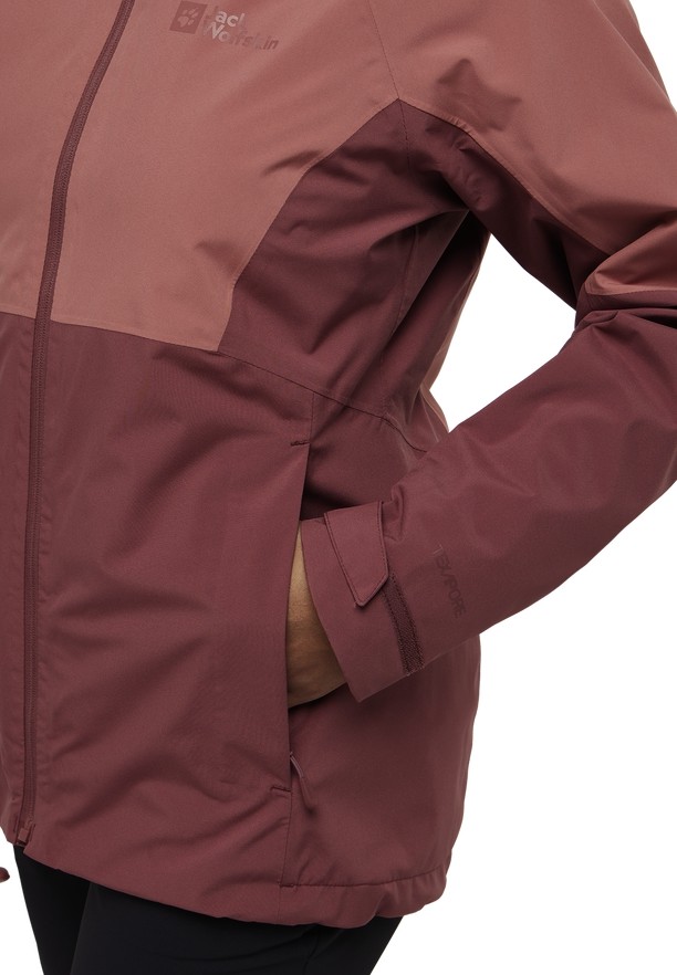 Red Women Jack Wolfskin Glaabach 3in1 Jackets | 36677396