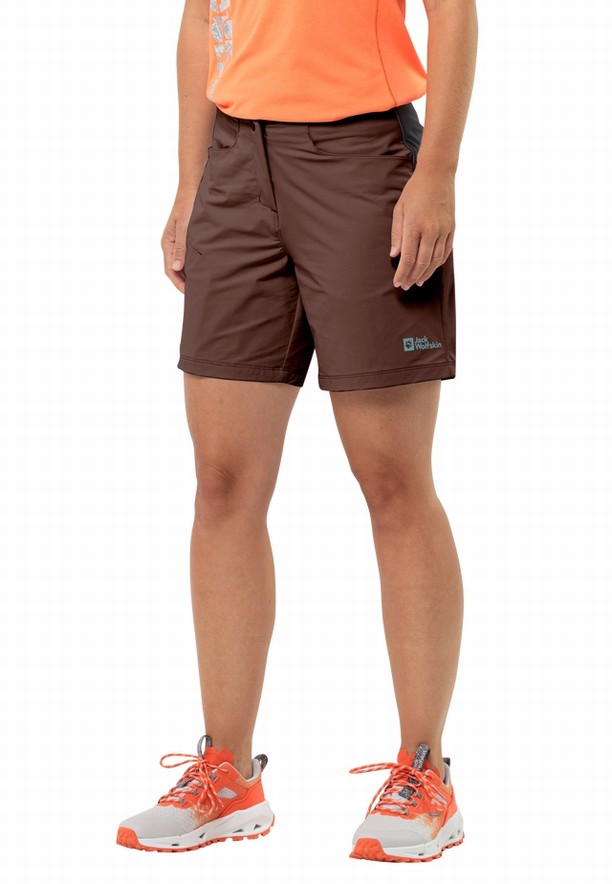 Red Women Jack Wolfskin Gravex Shorts | 12879188