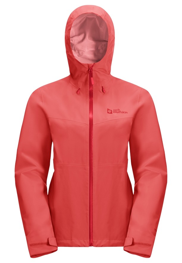 Red Women Jack Wolfskin Highest Peak 3l Rain Jackets | 79016930