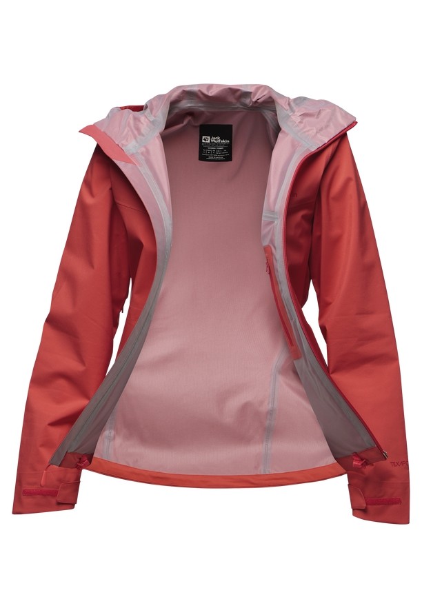 Red Women Jack Wolfskin Highest Peak 3l Rain Jackets | 79016930