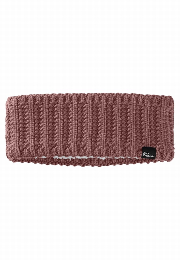 Red Women Jack Wolfskin Highloft Knit Headband | 69003413