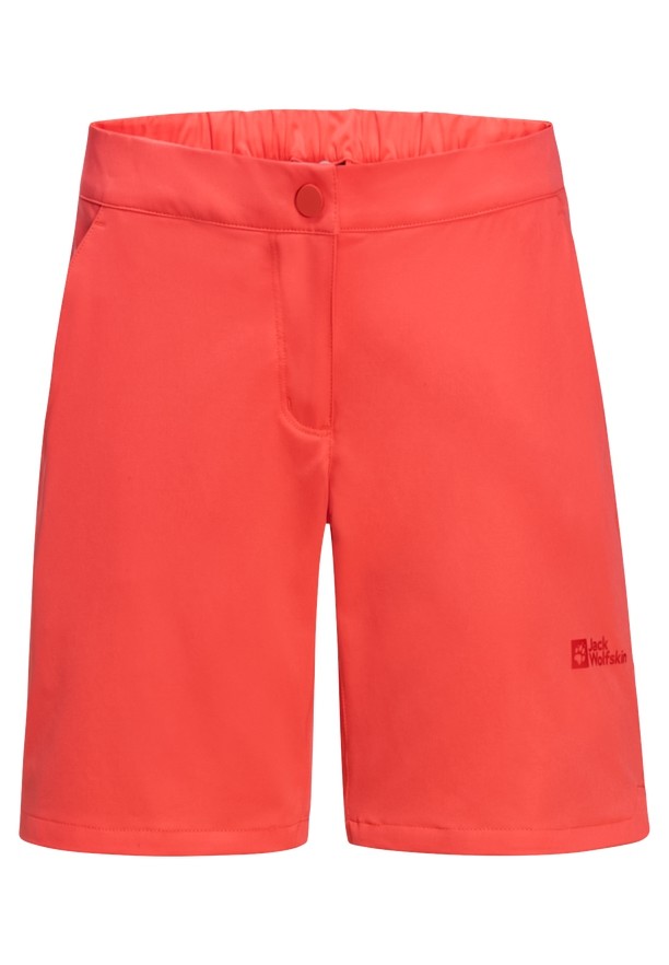 Red Women Jack Wolfskin Hiking Alpine Shorts | 21681504