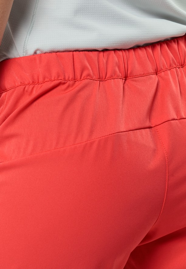 Red Women Jack Wolfskin Hiking Alpine Shorts | 21681504